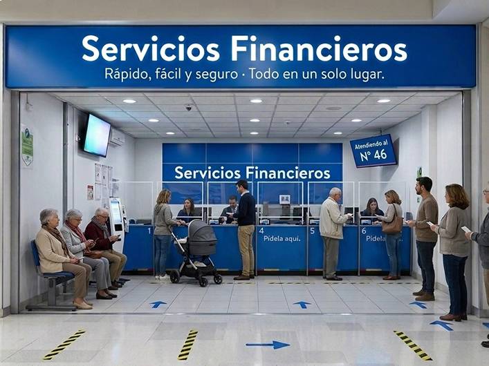 Antes: atención en mesón con ejecutivo